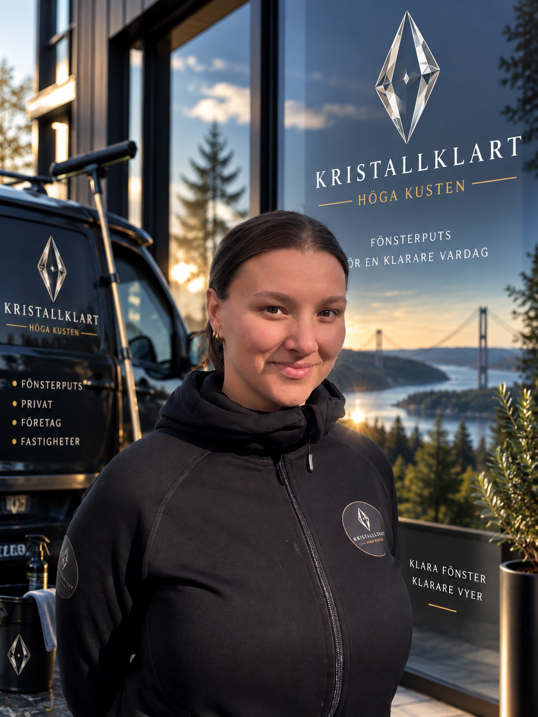 Alva Jonsson, Delägare & putsare på Kristallklart Höga Kusten